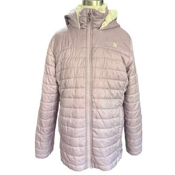 The North Face GIRLS' MOSSBUD SWIRL PARKA Lavender Quilted Jacket Size X LARGE - Picture 1 of 14